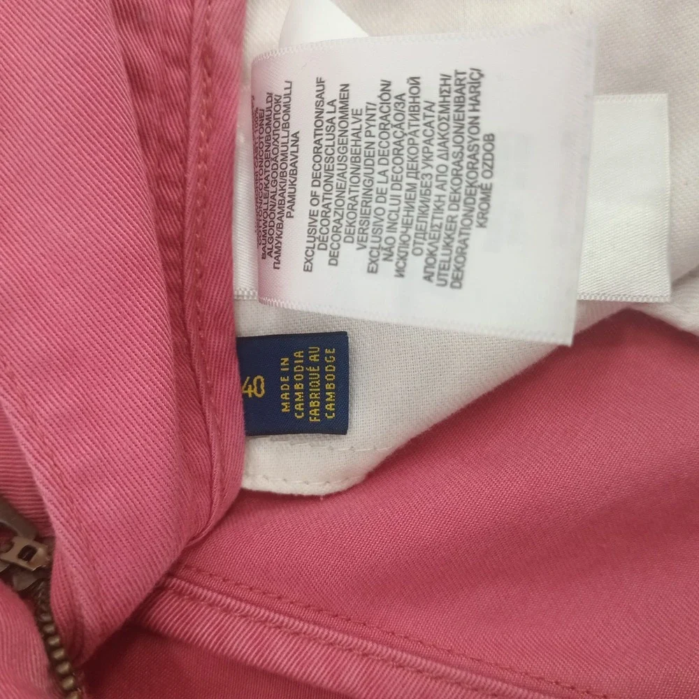 Polo Ralph Lauren Mens Relaxed Fit Chino Shorts Logo Pink salmon Sz 40 actual 41